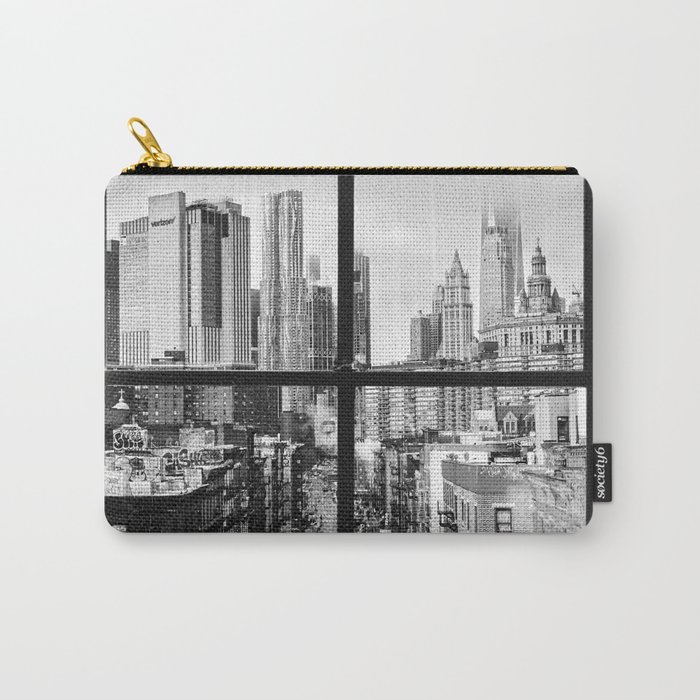 New York City Window - Black and White Carry-All Pouch