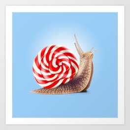 Candy Snail Art Print