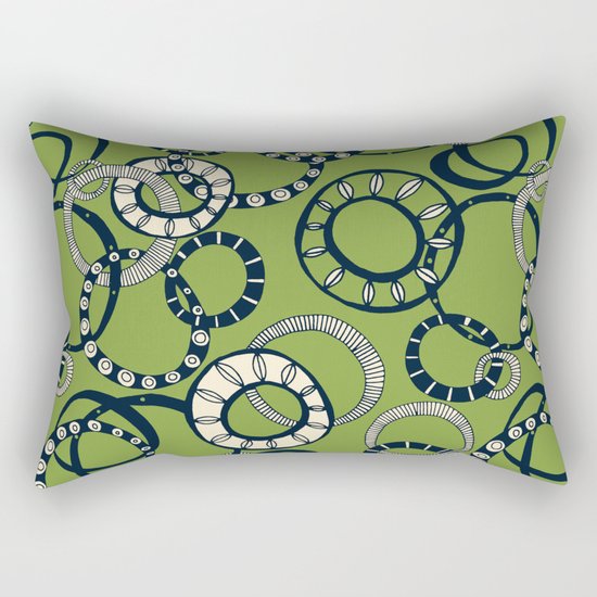 Honolulu hoopla green Rectangular Pillow