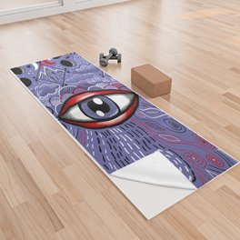 The all-seeing eye!  Very Peri periwinkle Yoga Towel
