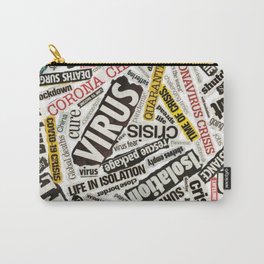 Medical Newspaper Pattern Collage & Mashup Carry-All Pouch