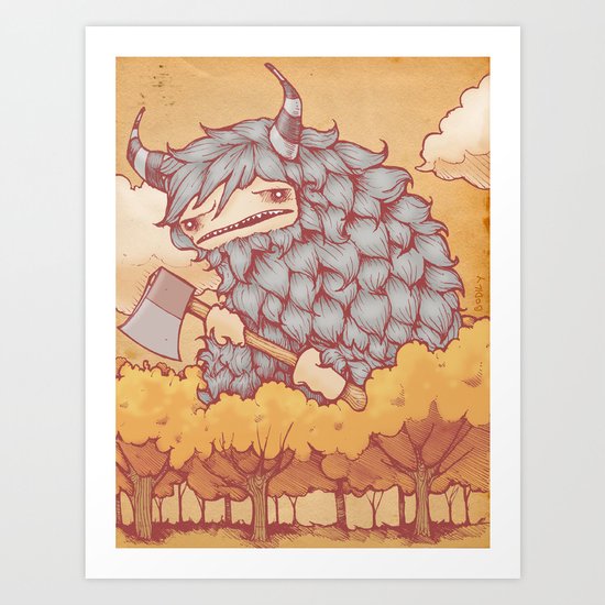 巨大的柴夫 (Great Firewood Husband) Art Print