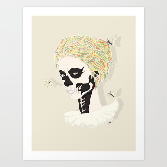 Skull Arlequin Art Print