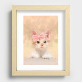 Kiki Kitten Recessed Framed Print