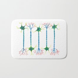 Neuron 5 in White Bath Mat | Abstract, Watercolors, Science, Medical, Scienceillustration, Painting, Scienceart, Illustraion, Neurons, Illustration 