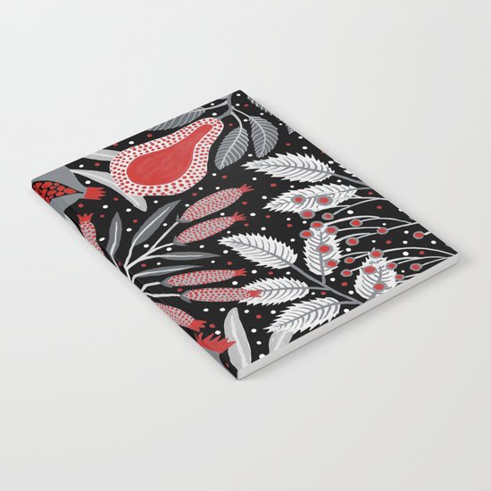 Winter scene with summer fruits Notebook
