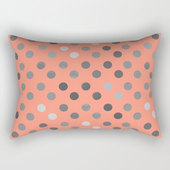 Polka Proton Pink Rectangular Pillow