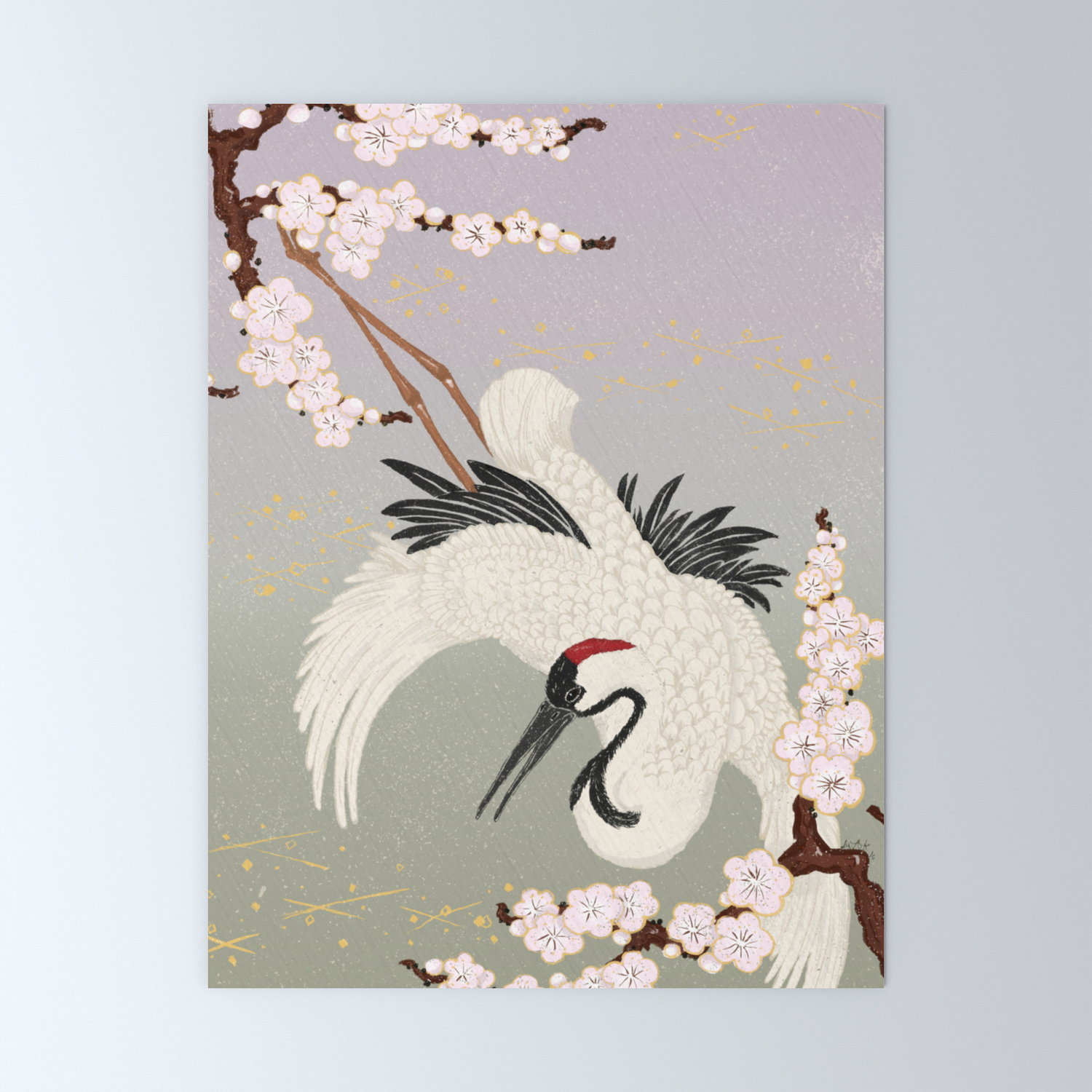 Japanese Crane Mini Art Print By Luna Kirsche Society6