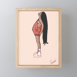 Pregnant girl Framed Mini Art Print