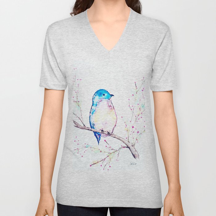 Little Bluebird V Neck T Shirt