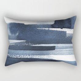 Blue Brush Rectangular Pillow