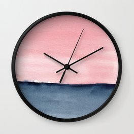 Pink Indigo Abstract No. 1 Wall Clock