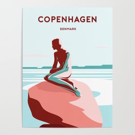 LITTLE MERMAID - COPENHAGEN Poster