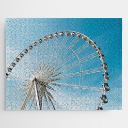 Great Britain Photography - London Eye Spinning Under The Blue Sky Jigsaw Puzzle