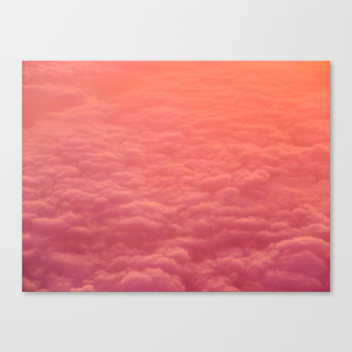 Magical Pink Orange Ombre Grant Colorful Clouds Pastel Cotton Magical Pink Orange Ombre Grant Colorful Clouds Pastel Cotton Candy Texture Canvas Print By Enshape Society6