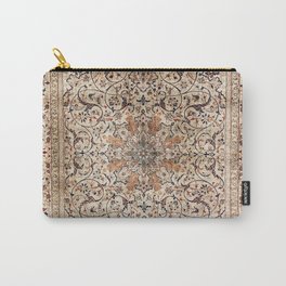 Silk Esfahan Persian Carpet Print Carry-All Pouch | Digital, Oriental, Geometric, Silk, Retro, Floral, Outdoor, Carpet, Bohemian, Graphicdesign 