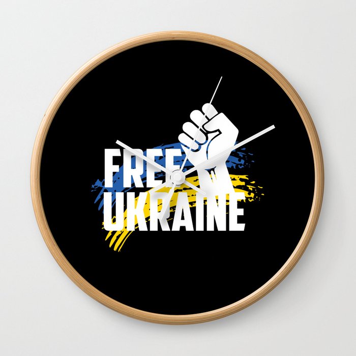 Free Ukraine Wall Clock