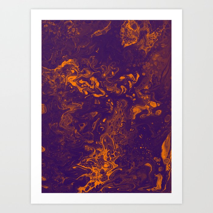 Golden Smoke An Abstract Painting Art Print By Jenniferbradford