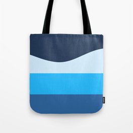 Minimalistic Wave Colorful Retro Art Pattern Design Tote Bag