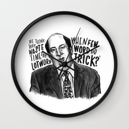 Kevin | Office Wall Clock | Character, Office, Inkdrawing, Kevinschili, Kevin, Drawing, Ink, Brianbaumgartner, Quote, Inktober 