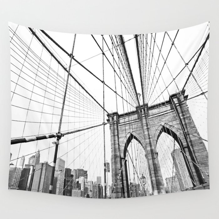Brooklyn Bridge Wall Tapestry by Architecture Design Society6