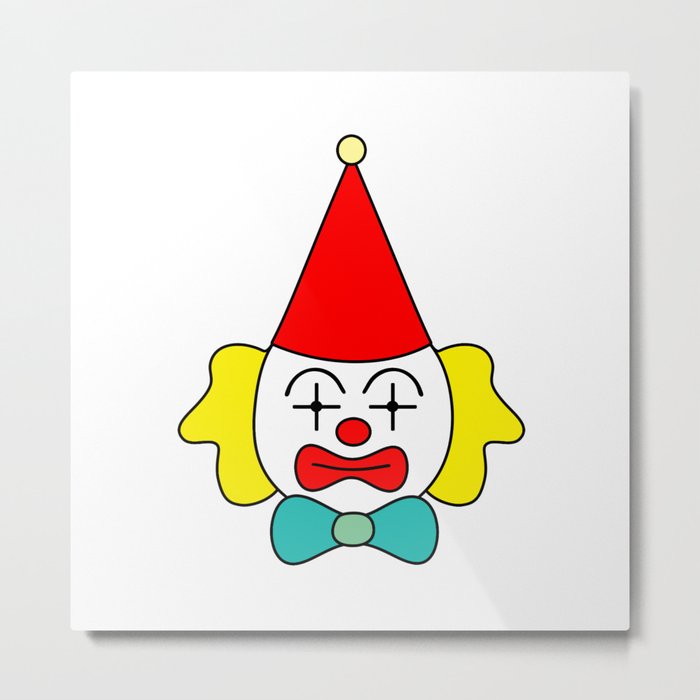 Clown - funny face. Metal Print