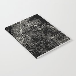 Riverside - Black and White City Map USA Notebook