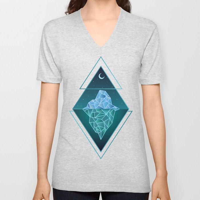 Iceberg Geometric V Neck T Shirt