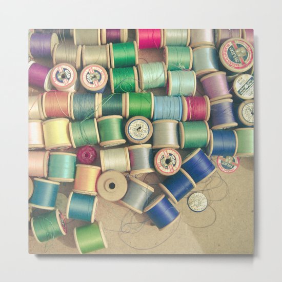 Cotton Reels Metal Print