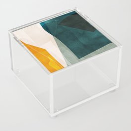 mid century shapes abstract painting 3 Acrylic Box