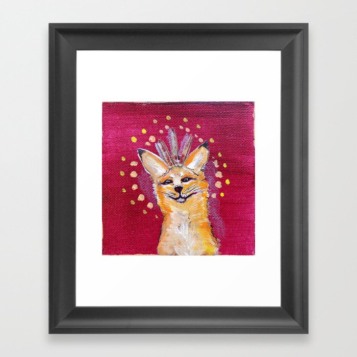 Fox King Framed Art Print