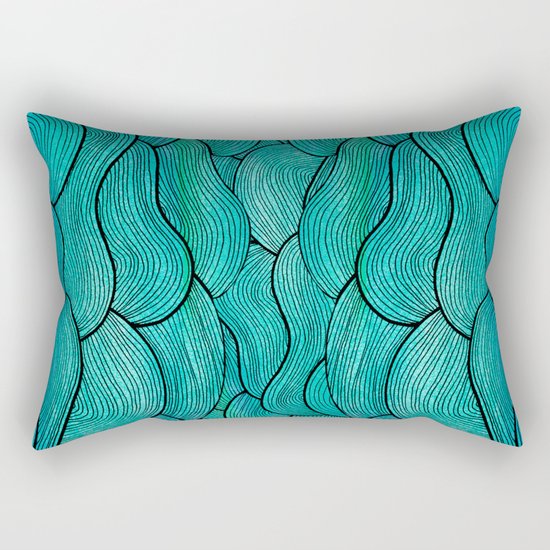 Sea Waves Rectangular Pillow