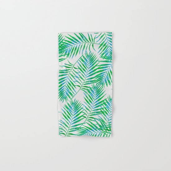 Fern Leaves Grey Hand & Bath Towel