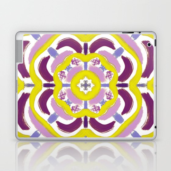 Flower Yellow Purple A Laptop & iPad Skin