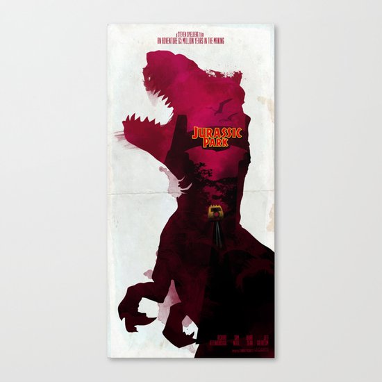 Inspired Movie Poster #2: Jurassic Park (1993) Canvas Print