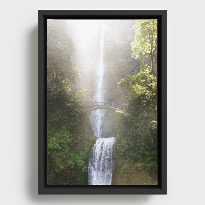 Multnomah Falls Framed Canvas