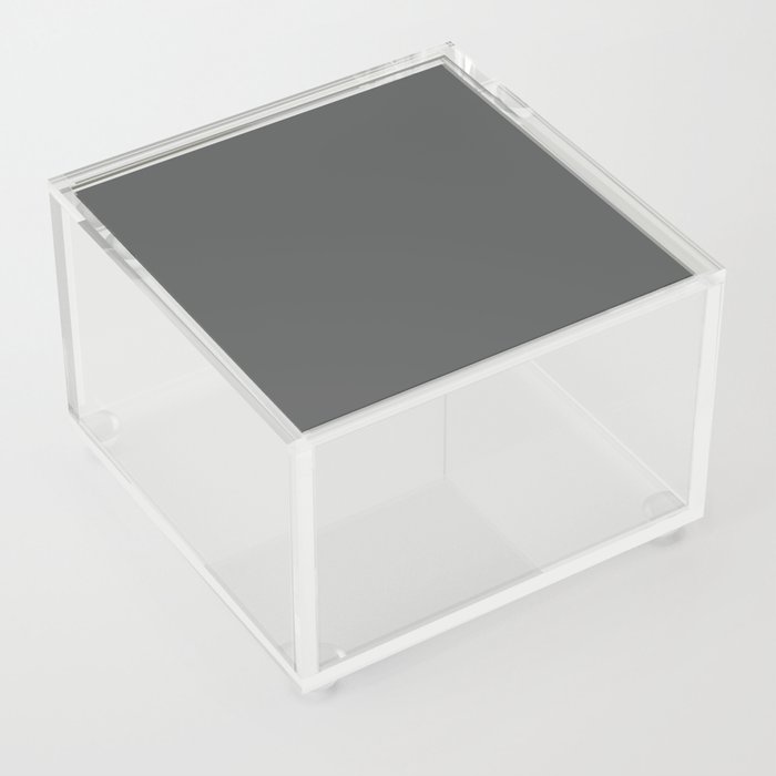 Dark Gray Grey Solid Color Pairs PPG Black Widow PPG0997-7 Acrylic Box