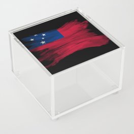 Samoa flag brush stroke, national flag Acrylic Box