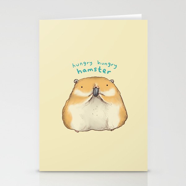 Hungry Hungry Hamster Stationery Cards