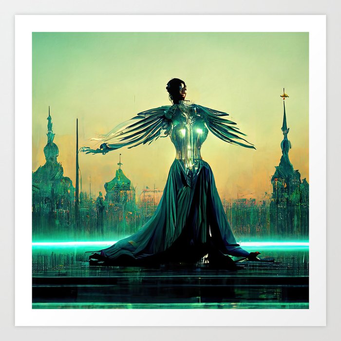 Cybernetic Angel Art Print
