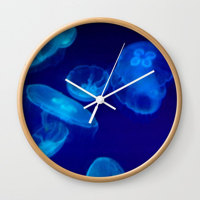 Blue Jellyfish  Wall Clock