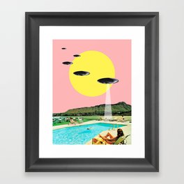 Invasion on vacation (UFO in Hawaii) Framed Art Print