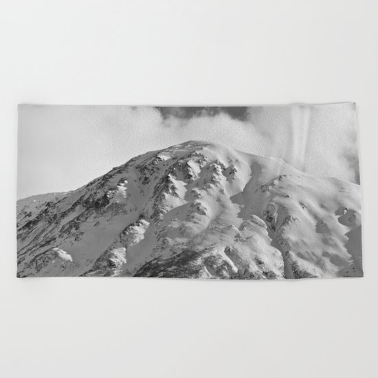 Snowy Alaskan Mountain - 2 Beach Towel