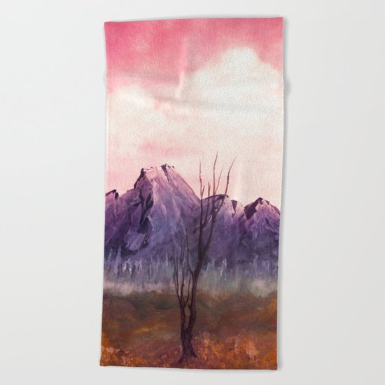 Over The Mountains II Beach Towel