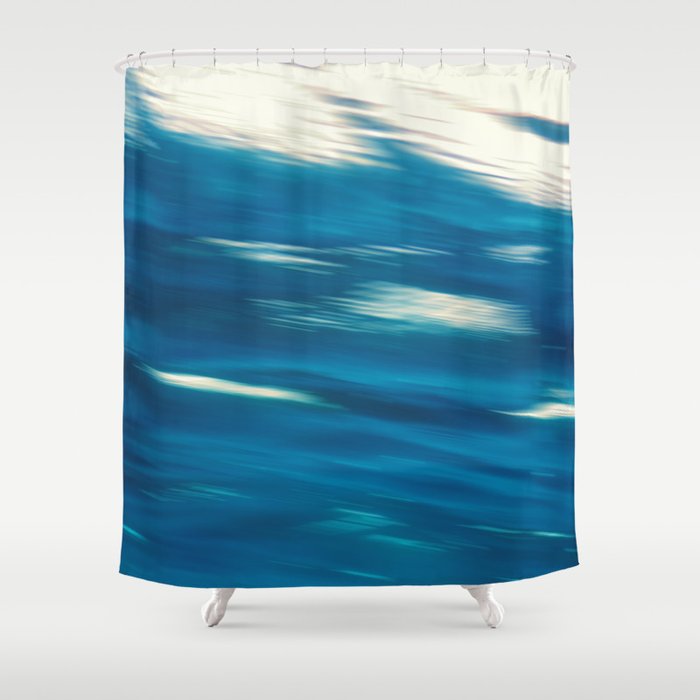 Underwater blue background Shower Curtain