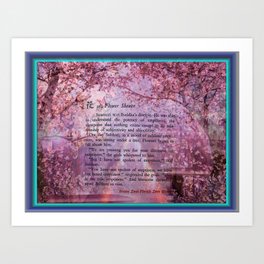 The Zen Flower Shower Art Print