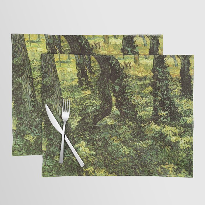 Trunks of Trees with Ivy Vincent van Gogh Placemat