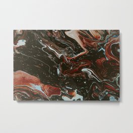 MIZPAH Metal Print | Highflow, Black, Thigpen, Acrylic, Textures, Geode, Art, Galaxy, Red, Space 