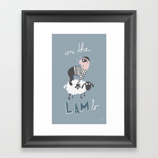 on the LAMb Framed Art Print