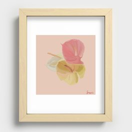 Three Anthuriums Recessed Framed Print